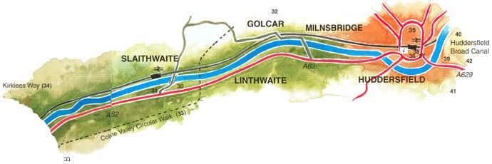 Map of the Huddersfield Area