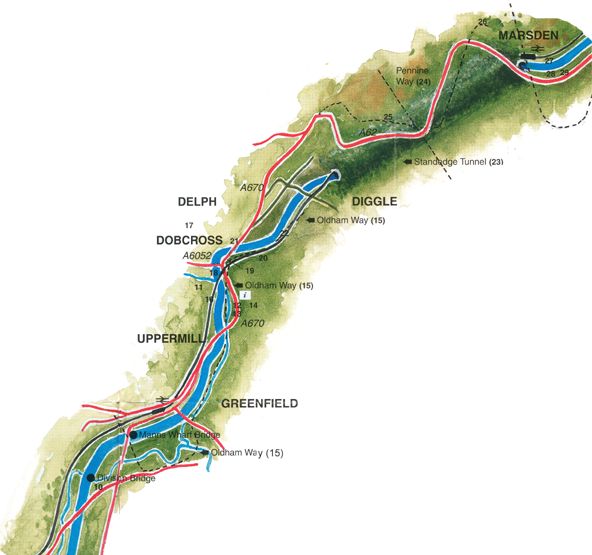 Map of the Saddleworth Area